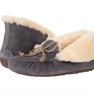 UGG Gray Shearling Slippers